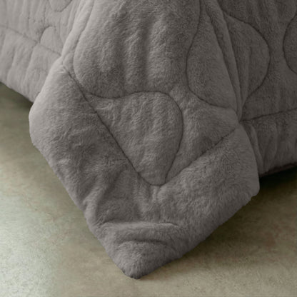Sleeptime Lazy Dekbed Faux Fur Taupe/Grijs Met Kussenslopen – afbeelding 8
