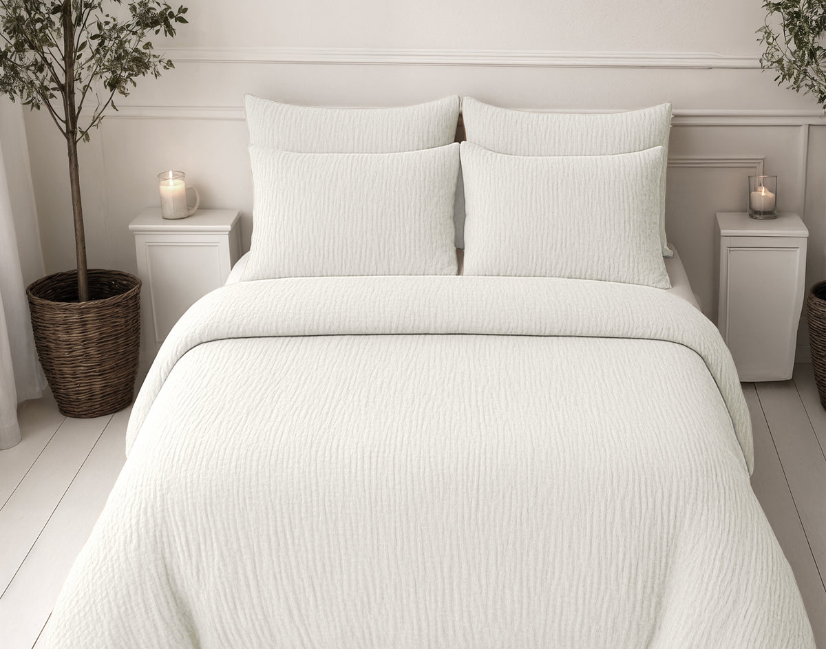 Sleeptime Lazy Dekbed Mousseline Beige Met Kussenslopen – afbeelding 11