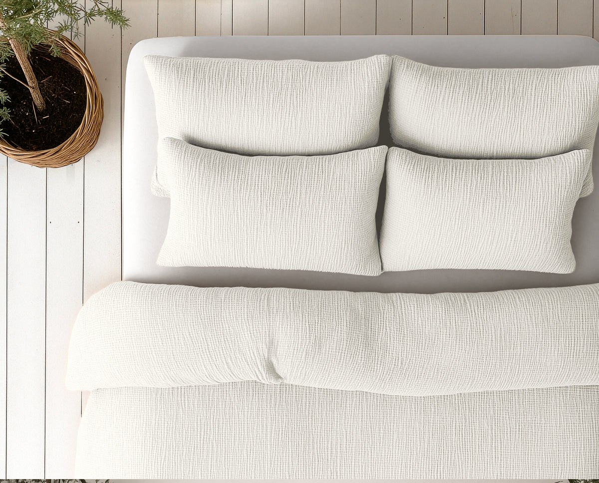 Sleeptime Lazy Dekbed Mousseline Beige Met Kussenslopen – afbeelding 8