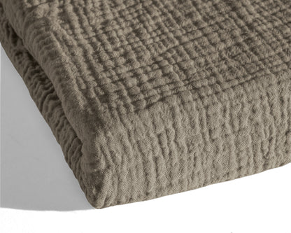 Sleeptime Lazy Dekbed Mousseline Taupe Met Kussenslopen – afbeelding 6