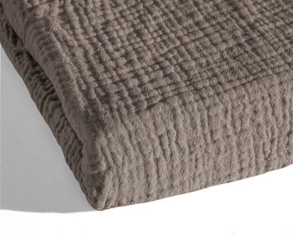 Sleeptime Lazy Dekbed Mousseline Donker Taupe Met Kussenslopen – afbeelding 9