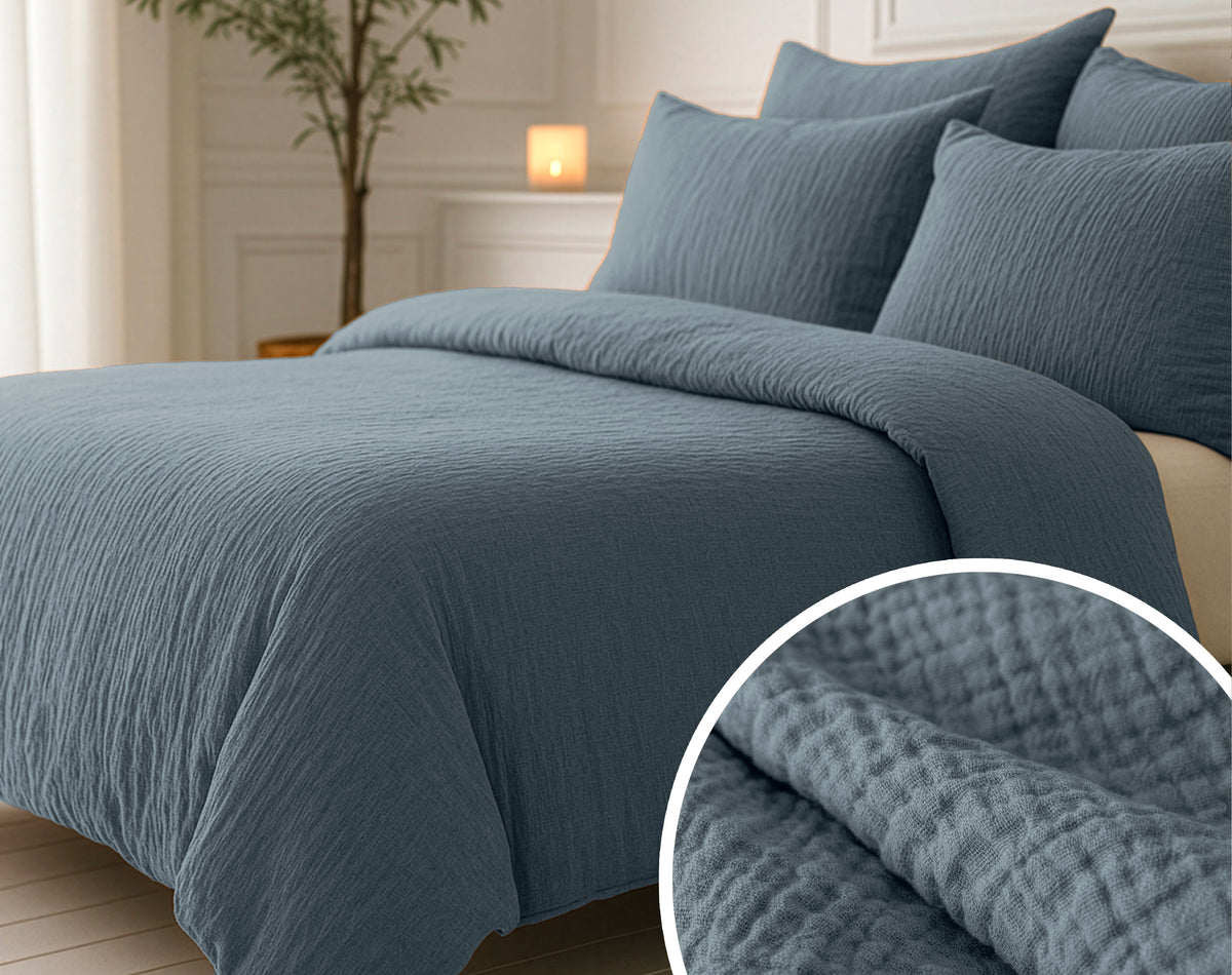 Sleeptime Lazy Dekbed Mousseline Groen Met Kussenslopen – afbeelding 5