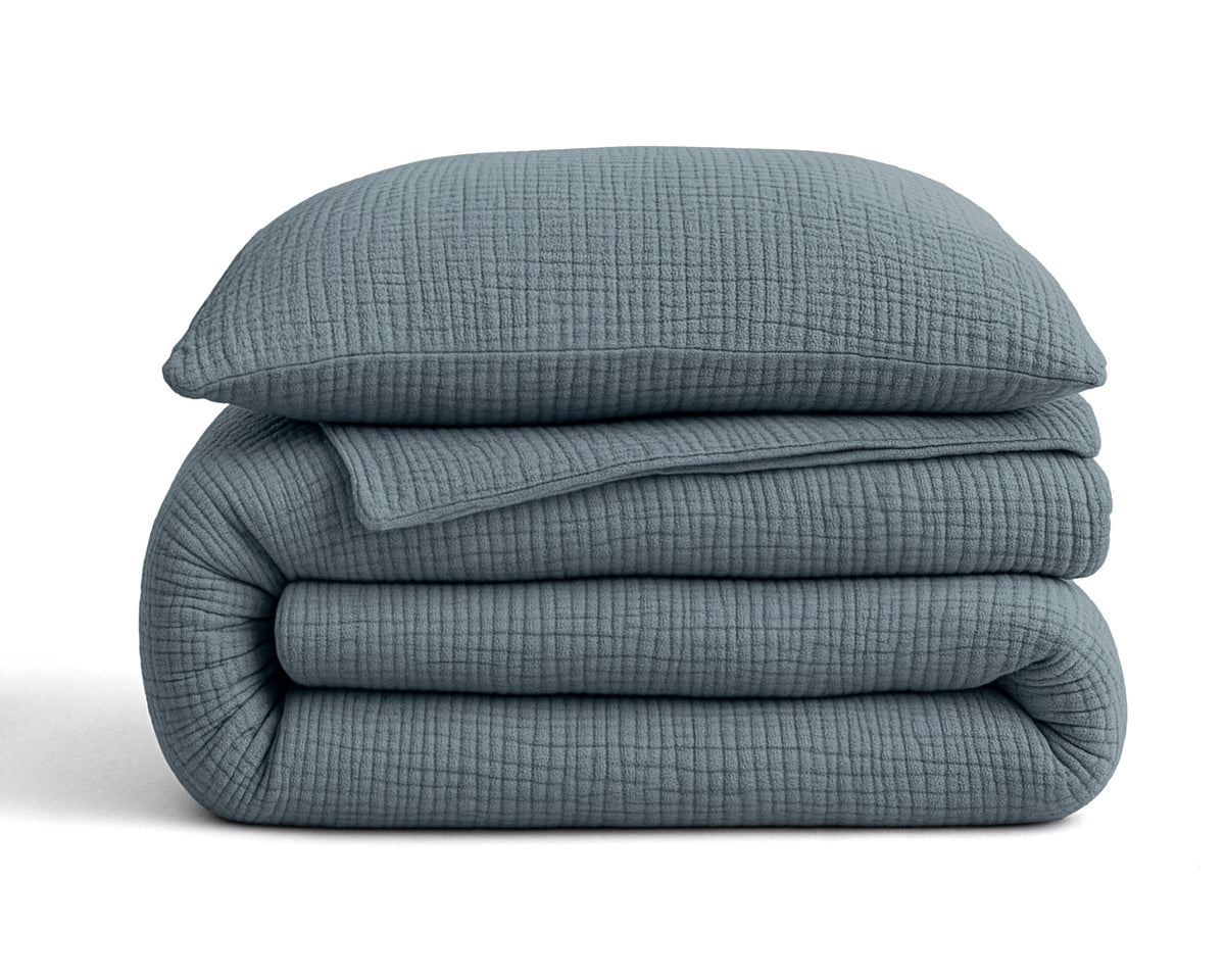 Sleeptime Lazy Dekbed Mousseline Groen Met Kussenslopen – afbeelding 11