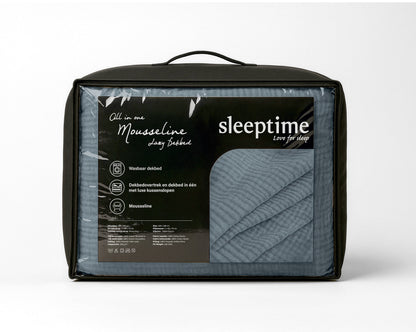 Sleeptime Lazy Dekbed Mousseline Groen Met Kussenslopen – afbeelding 6