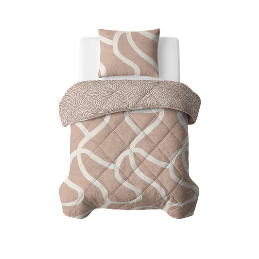 Lazy Dekbed Shapes Zand Met Kussenslopen