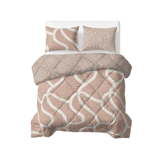 Sleeptime Lazy Dekbed Shapes Zand Met Kussenslopen – afbeelding 2