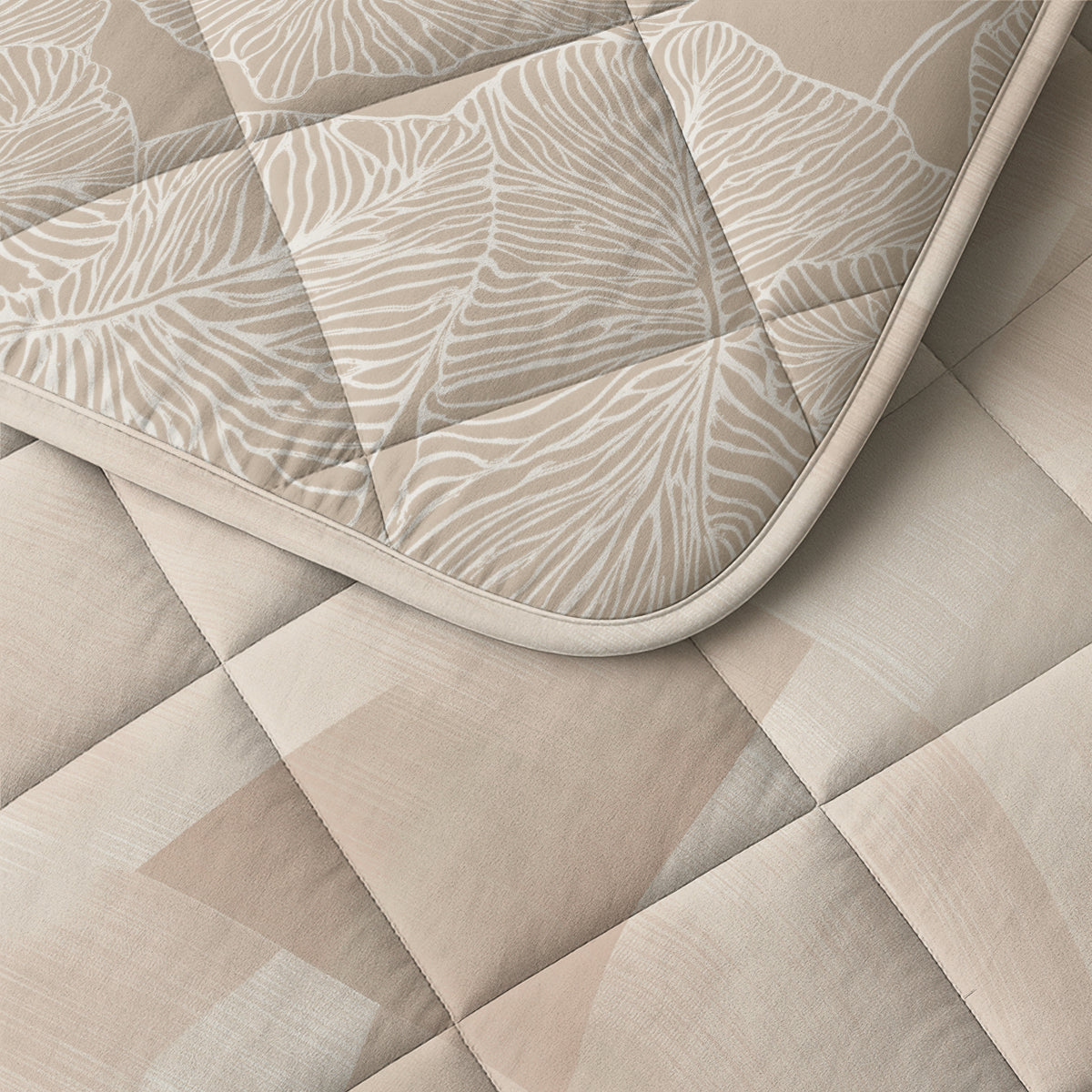 Sleeptime Lazy Dekbed Warm Triangles Zand/Beige Met Kussenslopen – afbeelding 6