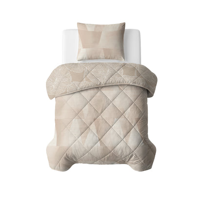 Lazy Dekbed Warm Triangles Zand/Beige Met Kussenslopen
