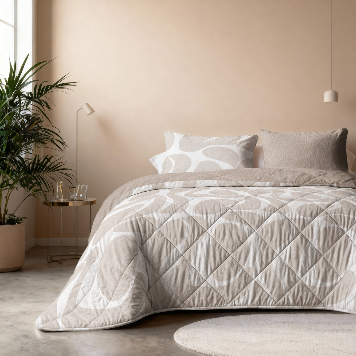 Sleeptime Lazy Dekbed Drifty Zand/Grijs Met Kussenslopen – afbeelding 5