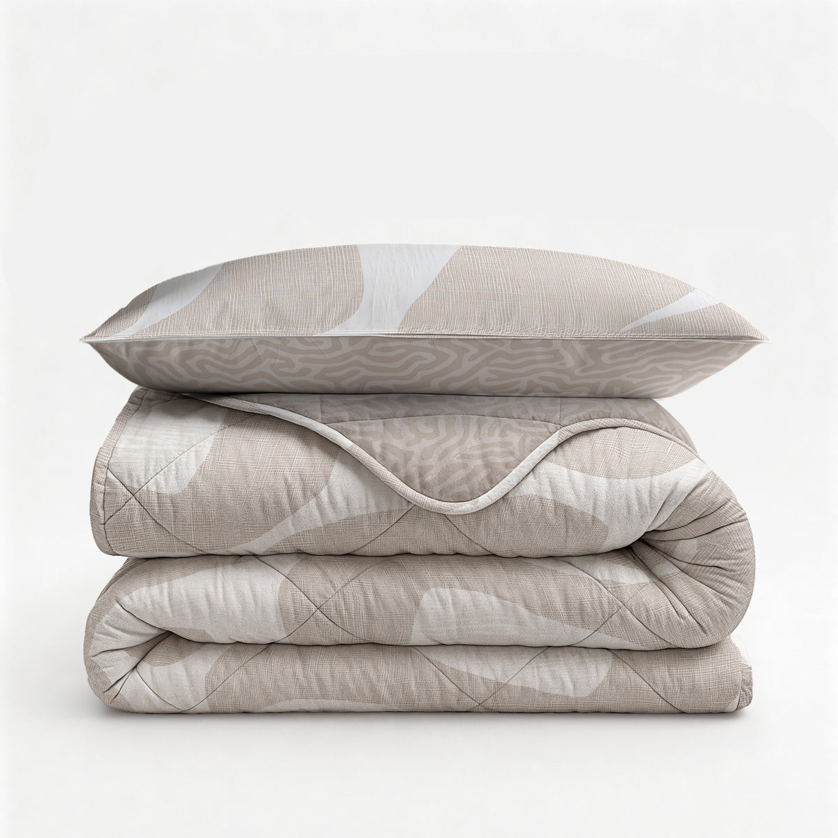 Sleeptime Lazy Dekbed Drifty Zand/Grijs Met Kussenslopen – afbeelding 7