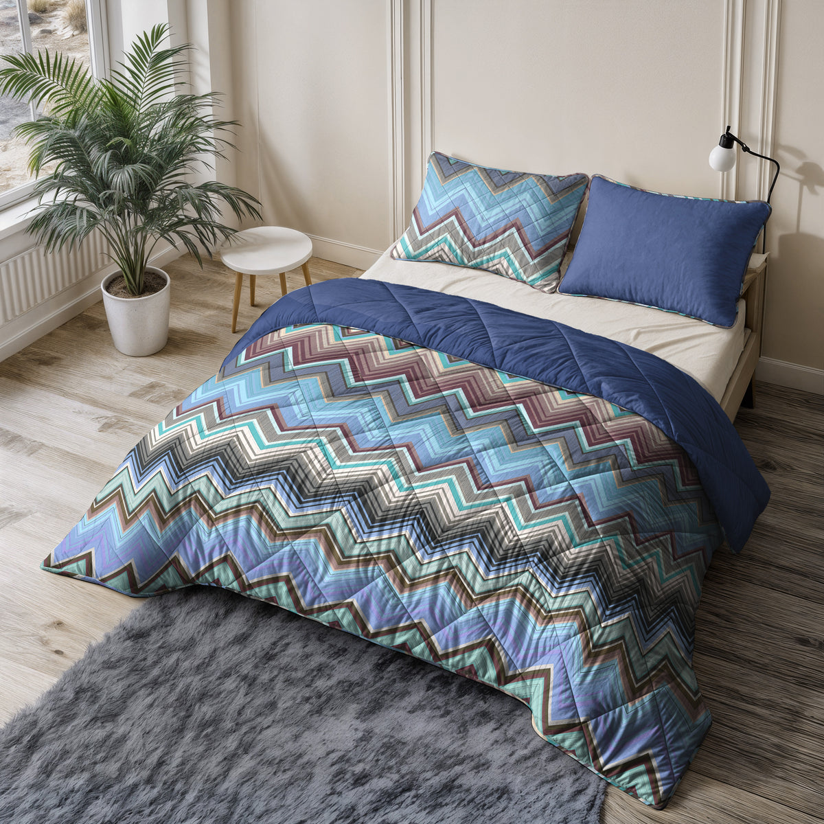 Sleeptime Lazy Dekbed Tilly Blauw Met Kussenslopen – afbeelding 9