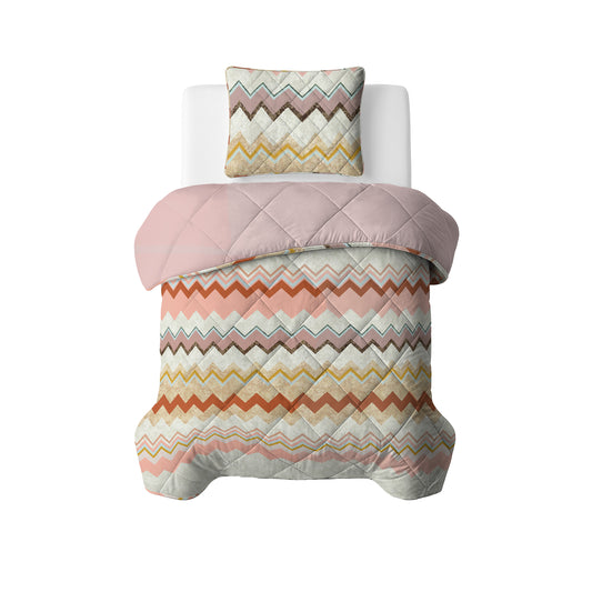 Lazy Dekbed Lizzy Beige/Roze Met Kussenslopen