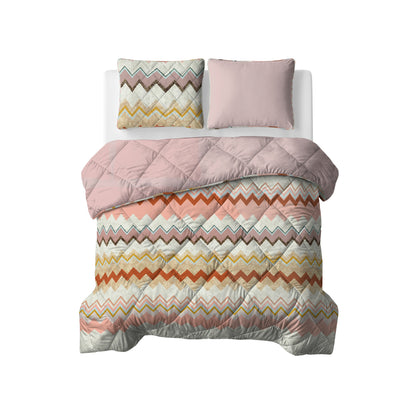 Lazy Dekbed Lizzy Beige/Roze Met Kussenslopen