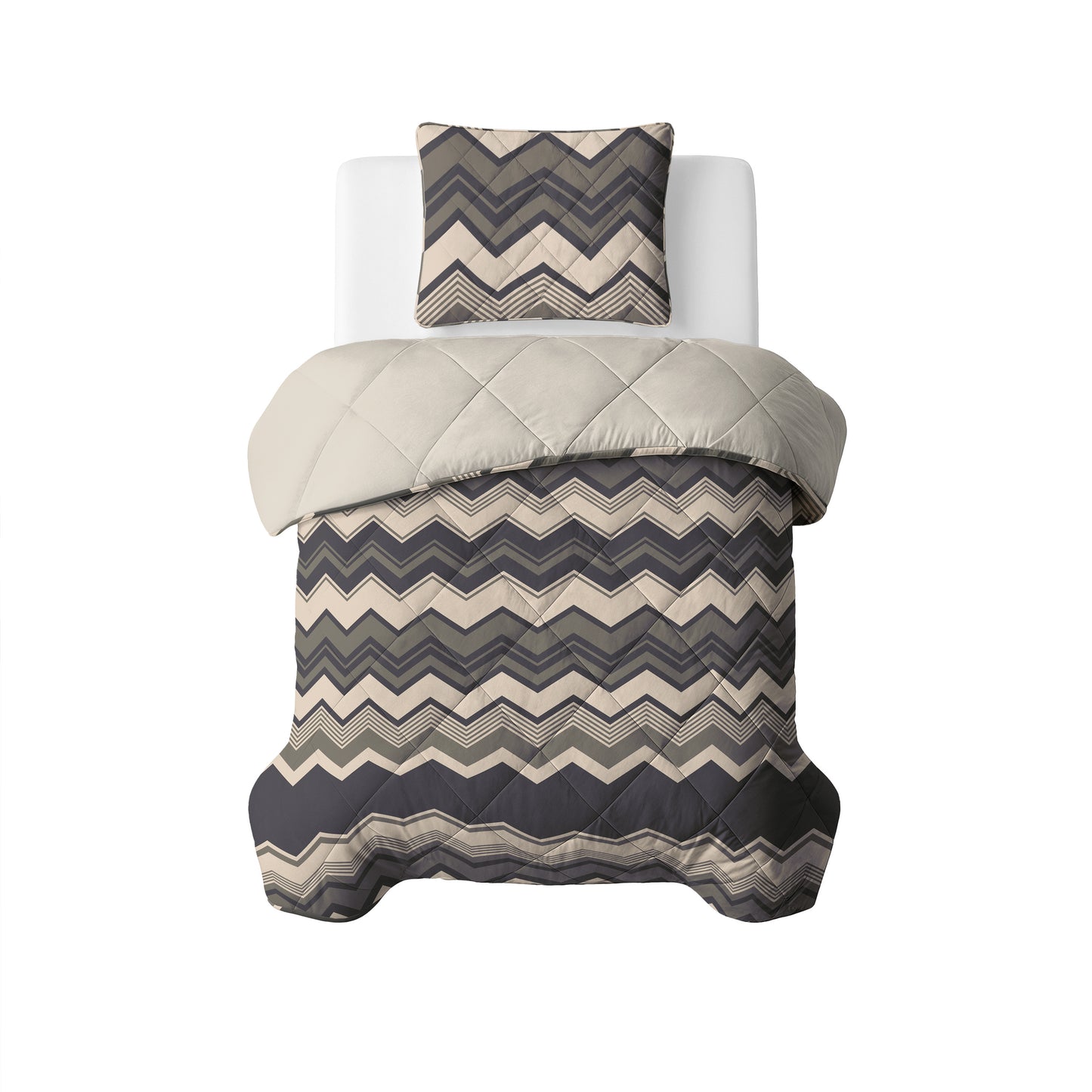 Lazy Dekbed Remon Taupe Met Kussenslopen