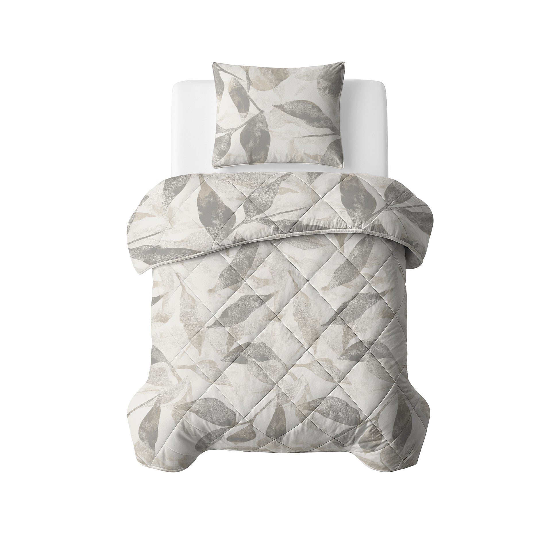 Lazy Dekbed Katoen Misty Beige/Grijs
