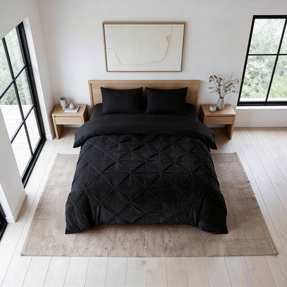 Lazy Velvet Pintuck Zwart