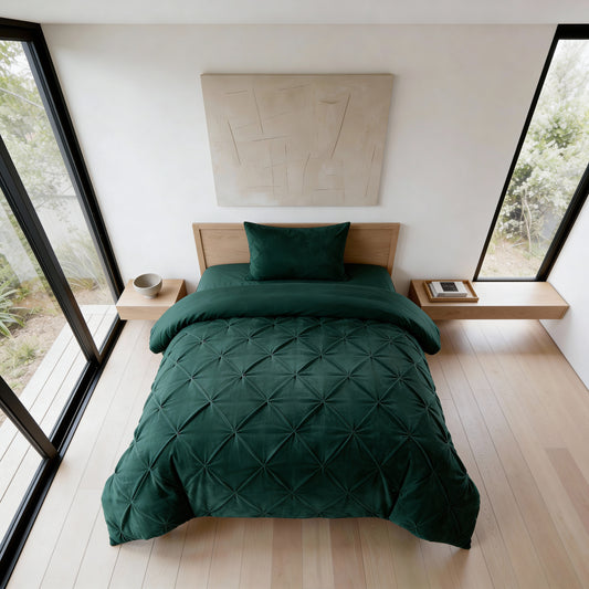 Lazy Velvet Pintuck Groen