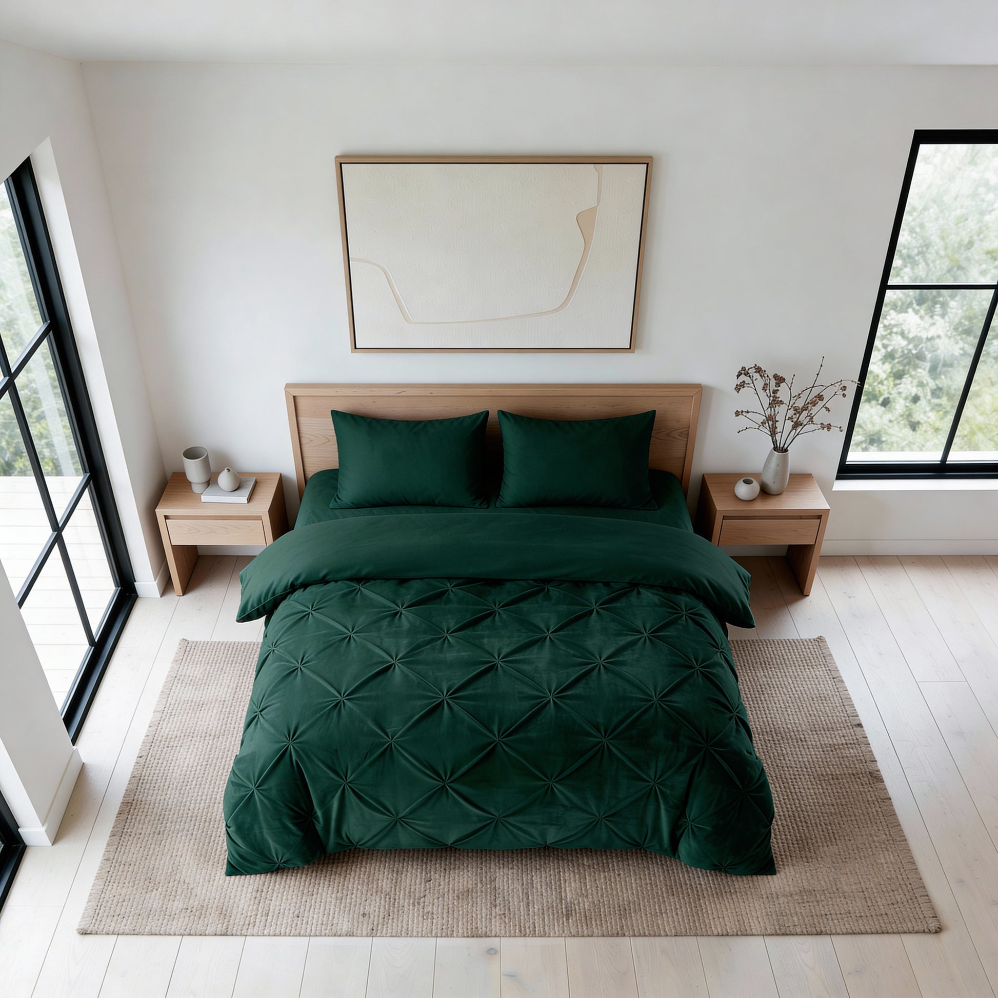 Lazy Velvet Pintuck Groen