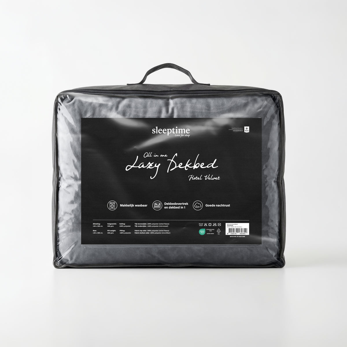 Sleeptime Lazy Dekbed Hotel Velvet Antraciet – afbeelding 9