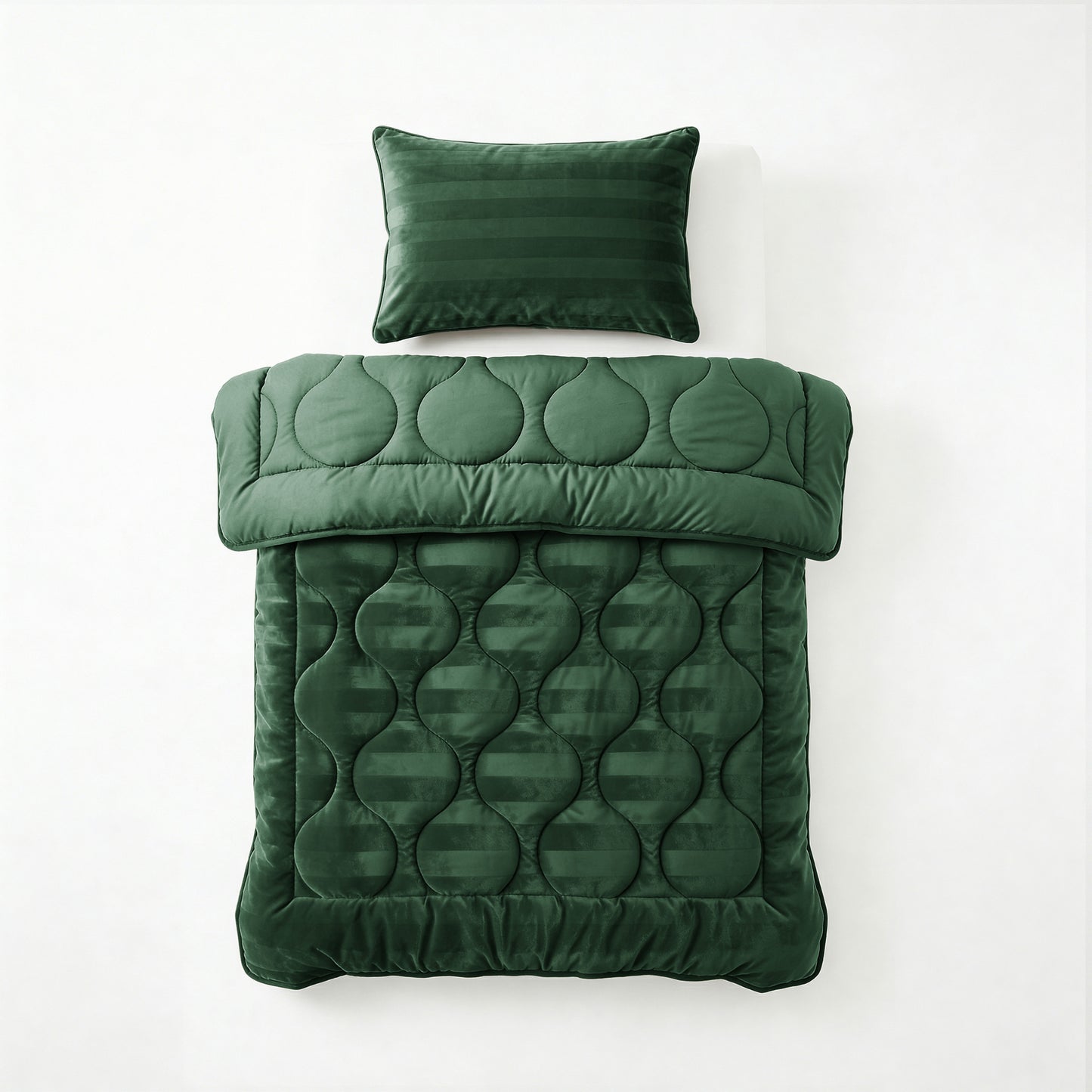 Lazy Dekbed Hotel Velvet Donker Groen