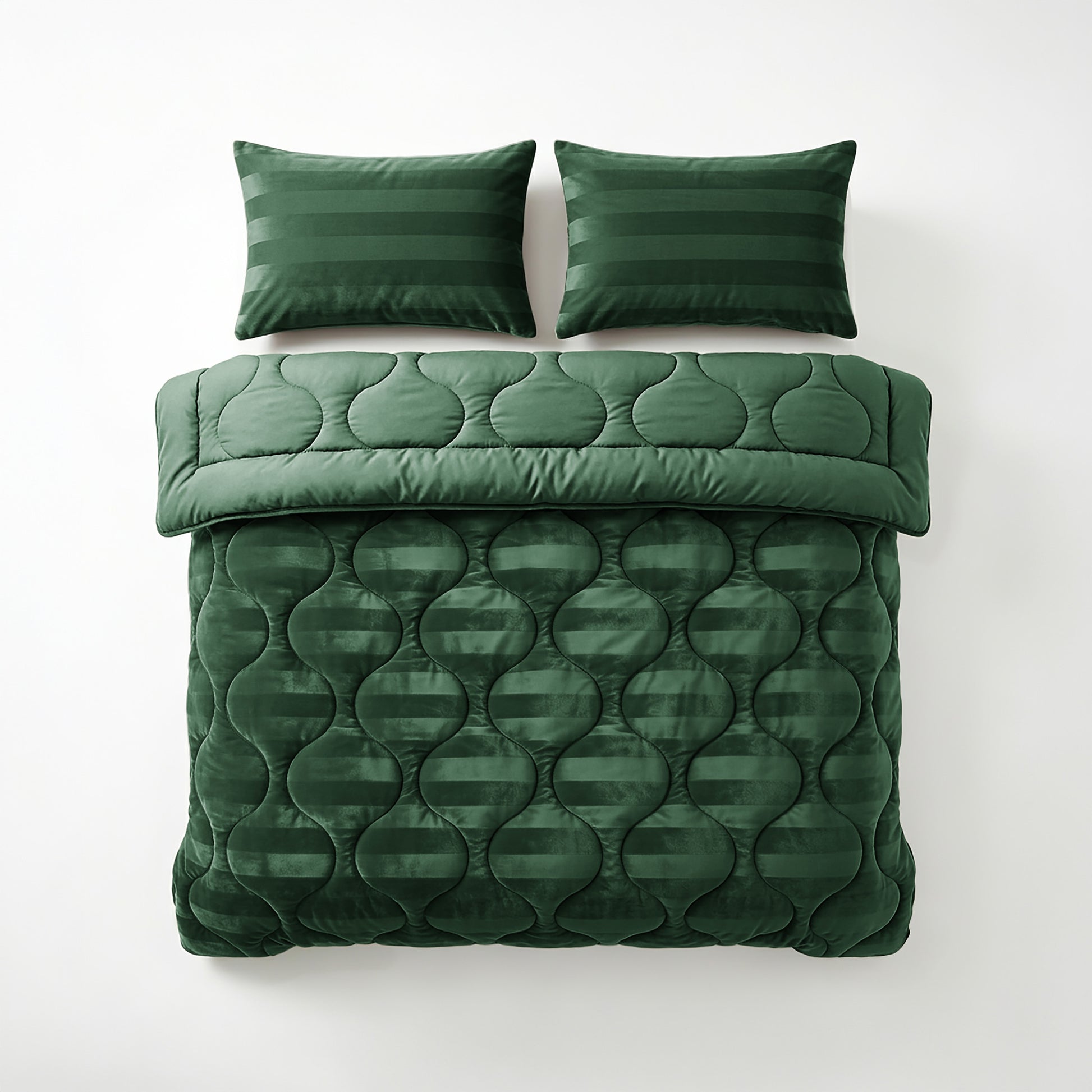 Lazy Dekbed Hotel Velvet Donker Groen