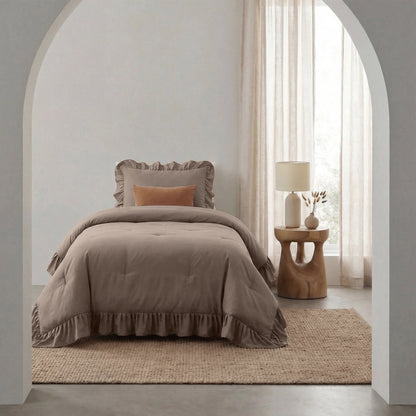 Sleeptime Lazy Dekbed Ruffles Taupe – afbeelding 12
