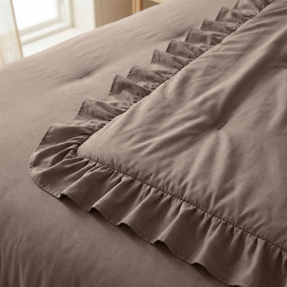 Sleeptime Lazy Dekbed Ruffles Taupe – afbeelding 6