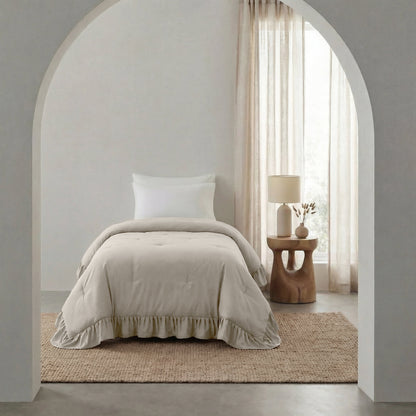 Sleeptime Lazy Dekbed Ruffles Taupe/Grijs – afbeelding 11