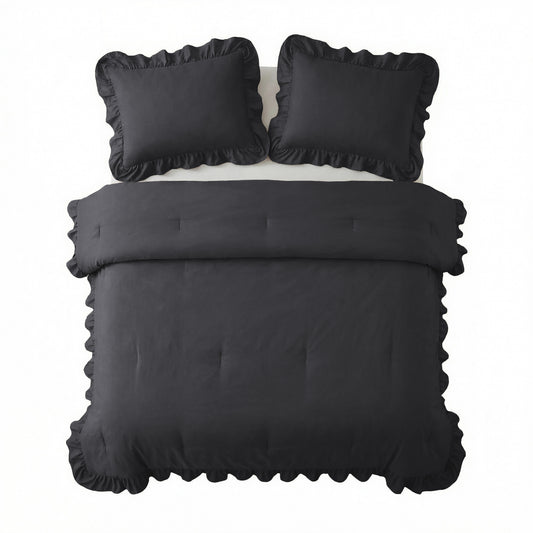 Sleeptime Lazy Dekbed Ruffles Antraciet – afbeelding 2