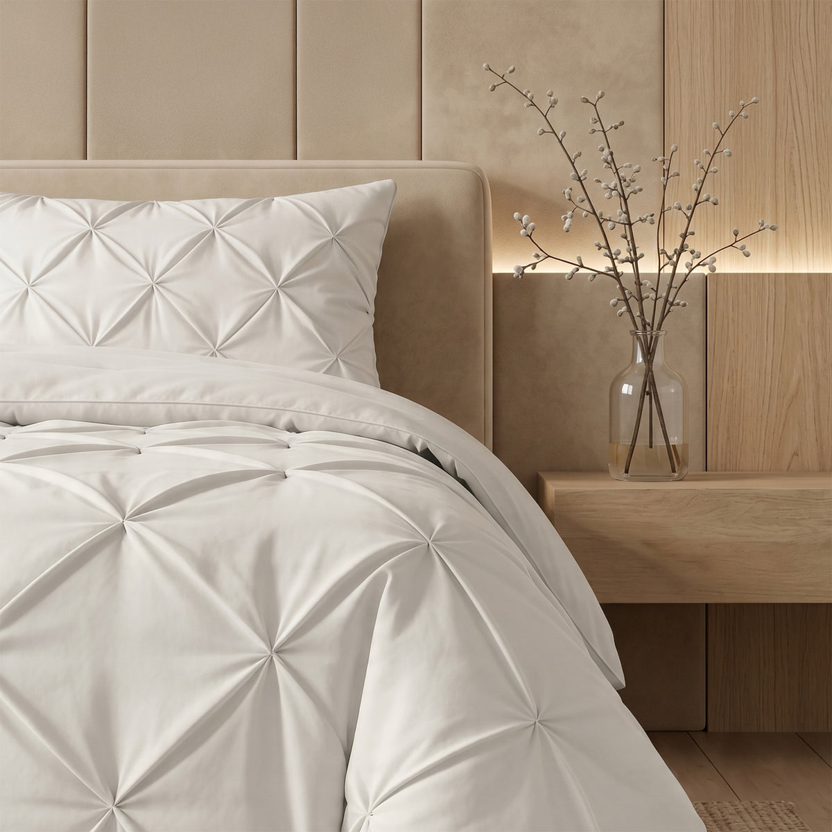 Sleeptime Lazy Dekbed Pintuck Off White – afbeelding 8