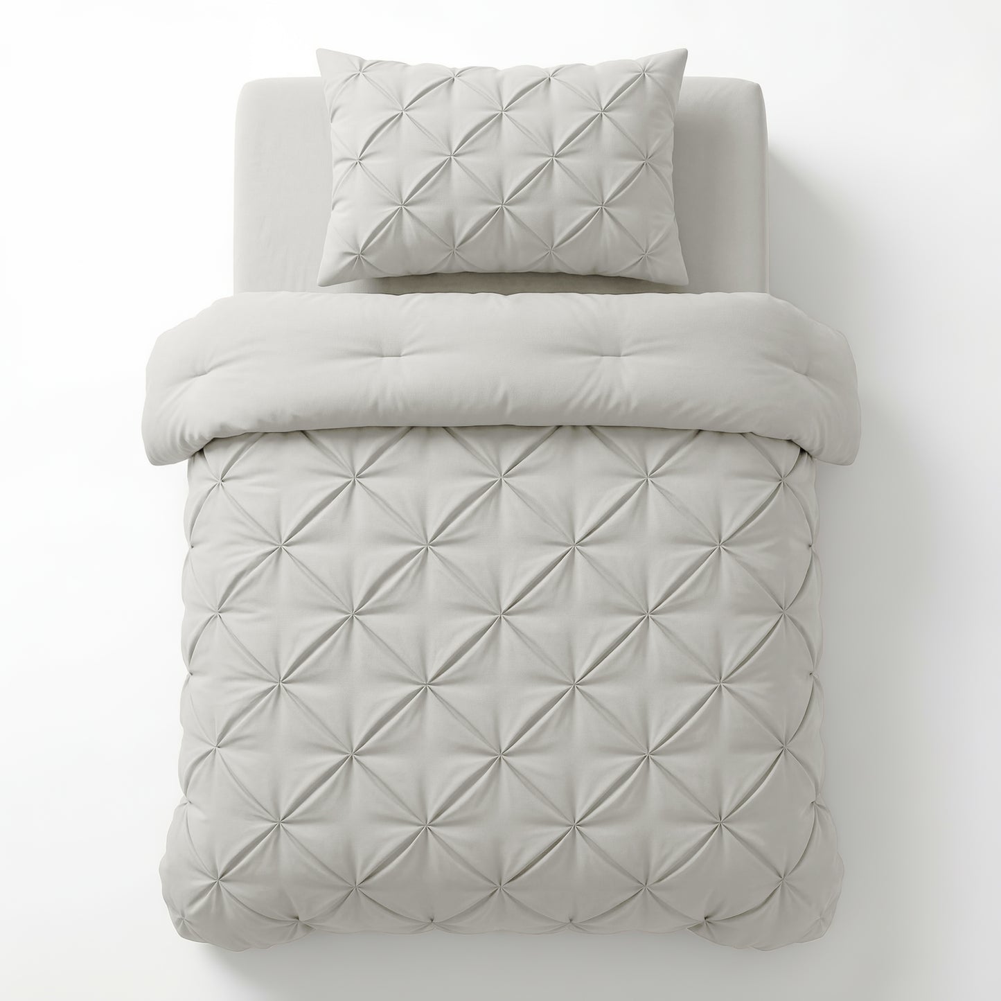 Lazy Dekbed Pintuck Off White
