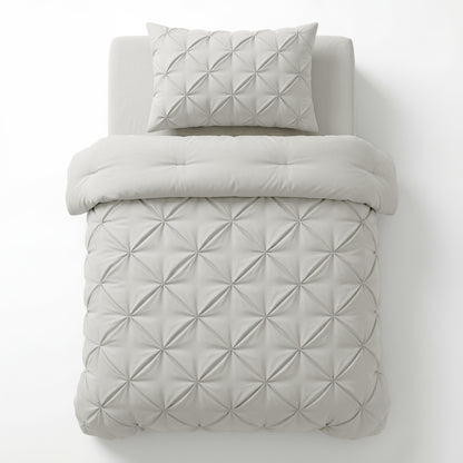 Lazy Dekbed Pintuck Off White