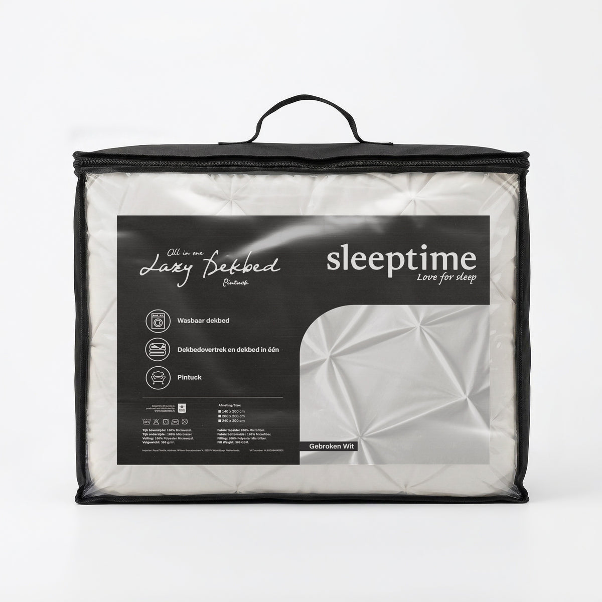 Sleeptime Lazy Dekbed Pintuck Off White – afbeelding 11