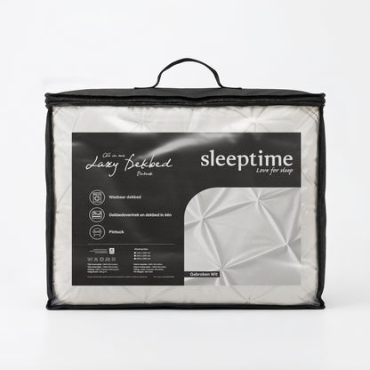 Sleeptime Lazy Dekbed Pintuck Off White – afbeelding 11