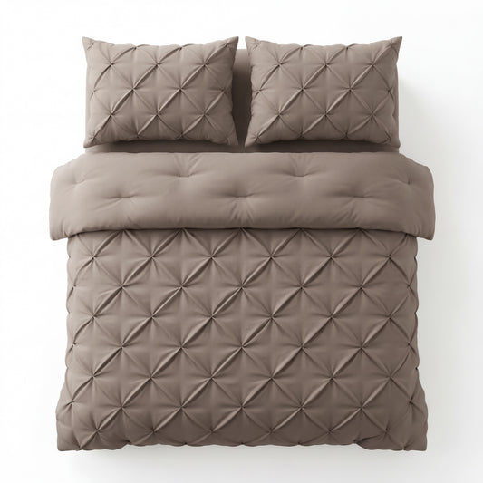 Sleeptime Lazy Dekbed Pintuck Taupe – afbeelding 2