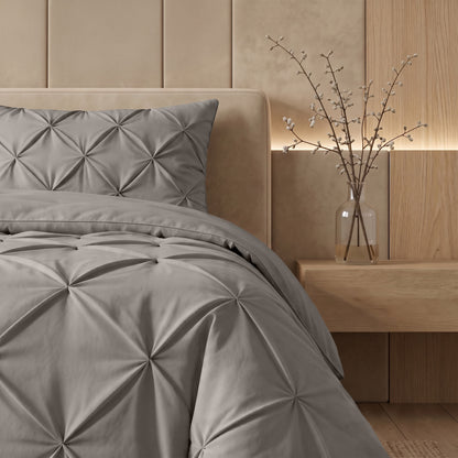 Sleeptime Lazy Dekbed Pintuck Taupe/Grijs – afbeelding 7
