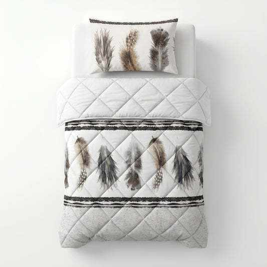 Lazy Dekbed Feathers 3 Zand Met Kussenslopen