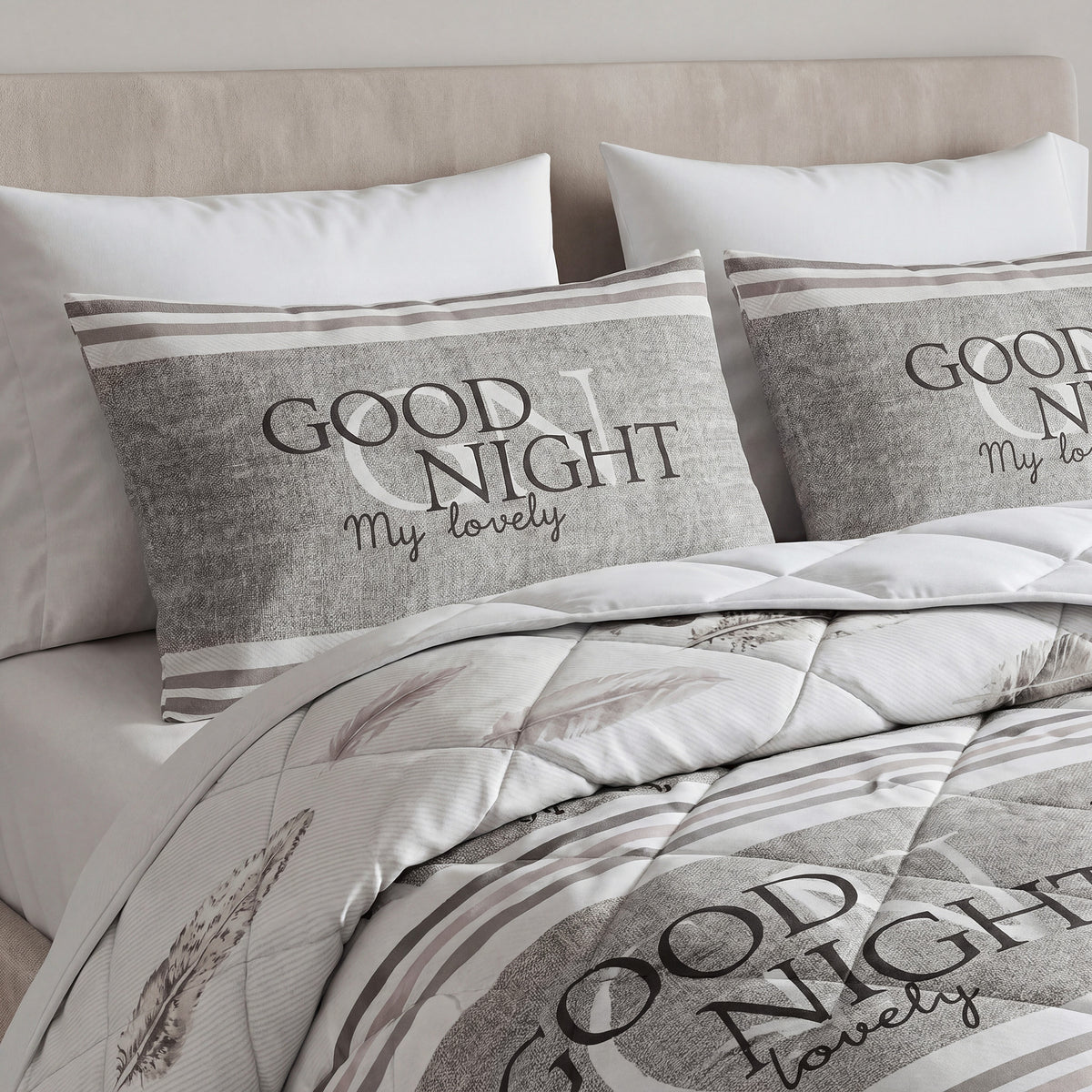 Sleeptime Lazy Dekbed Goodnight Zand Met Kussenslopen – afbeelding 12