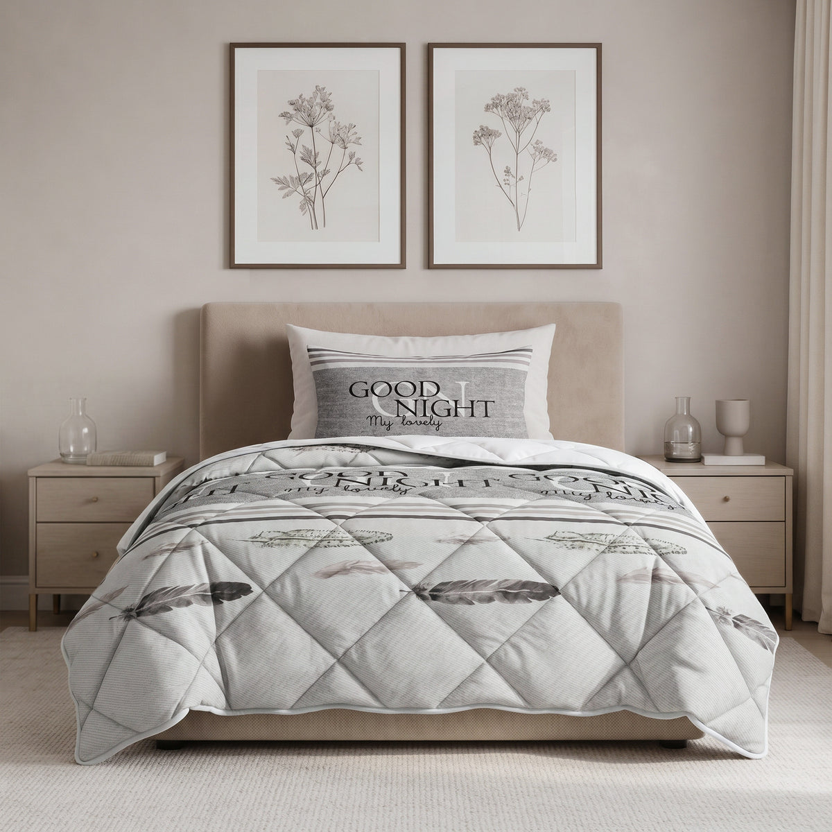 Sleeptime Lazy Dekbed Goodnight Zand Met Kussenslopen – afbeelding 4