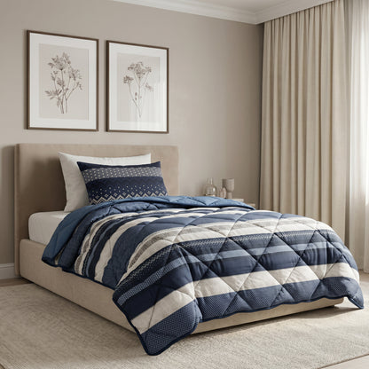 Sleeptime Lazy Dekbed Elisabeth Navy Met Kussenslopen – afbeelding 7