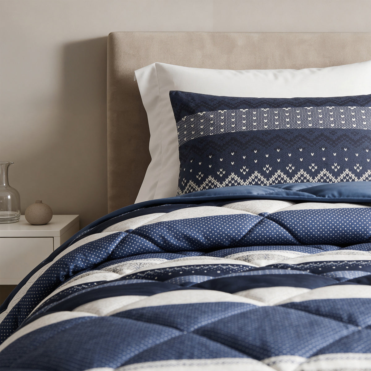 Sleeptime Lazy Dekbed Elisabeth Navy Met Kussenslopen – afbeelding 8