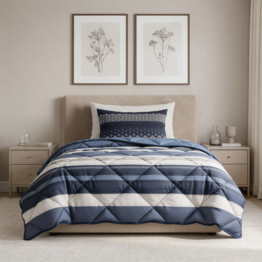 Sleeptime Lazy Dekbed Elisabeth Navy Met Kussenslopen – afbeelding 4