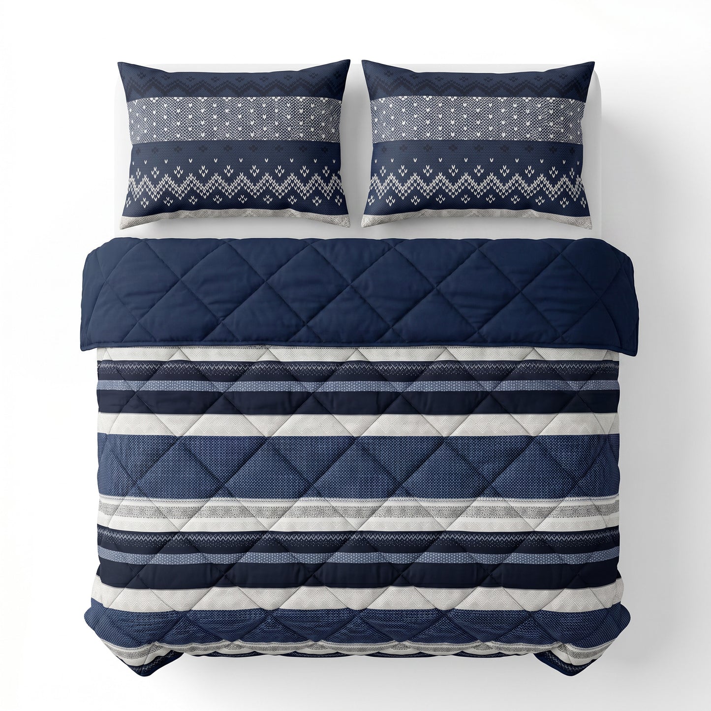 Lazy Dekbed Elisabeth Navy Met Kussenslopen