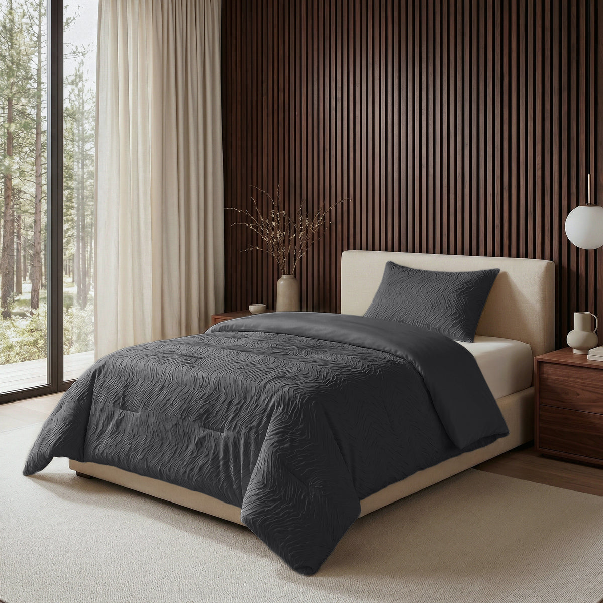 Sleeptime Lazy Dekbed Salva Grijs Met Kussenslopen – afbeelding 4