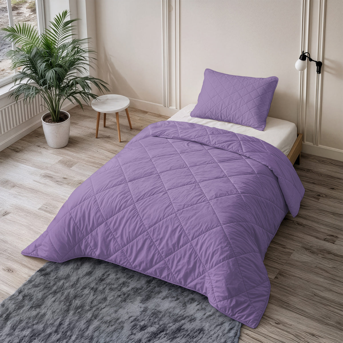 Sleeptime Lazy Dekbed Uni Lavendel Met Kussenslopen – afbeelding 7