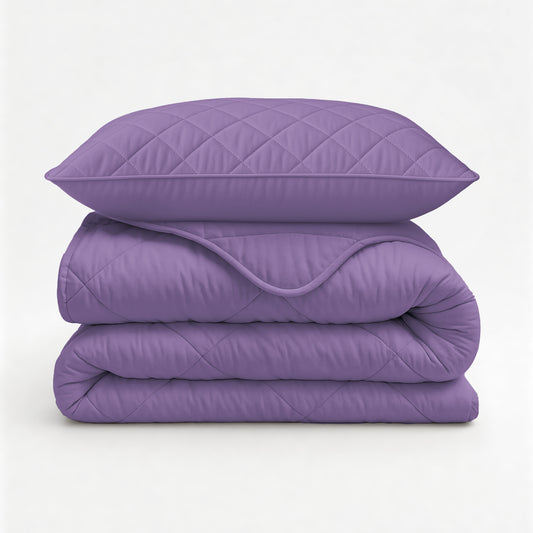Sleeptime Lazy Dekbed Uni Lavendel Met Kussenslopen – afbeelding 5