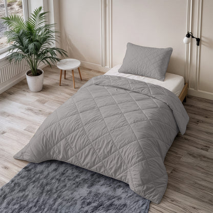 Sleeptime Lazy Dekbed Uni Grijs Met Kussenslopen – afbeelding 6