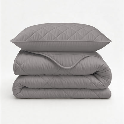 Sleeptime Lazy Dekbed Uni Grijs Met Kussenslopen – afbeelding 7