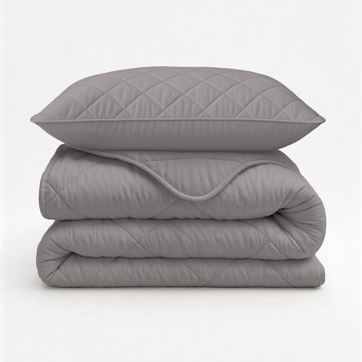 Sleeptime Lazy Dekbed Uni Grijs Met Kussenslopen – afbeelding 12