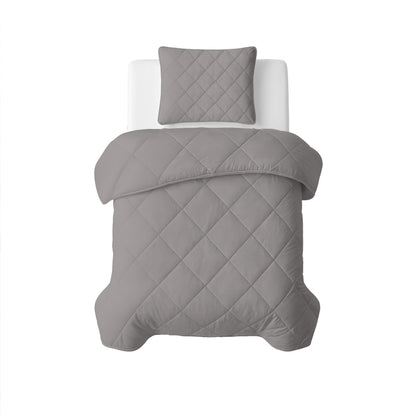Sleeptime Lazy Dekbed Uni Grijs Met Kussenslopen – afbeelding 1